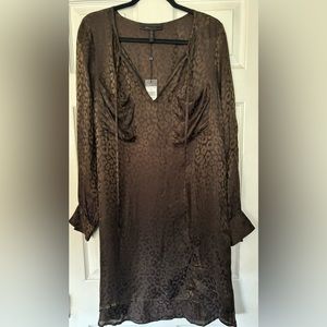 BCBG Leopard Print Silk Blend Dress NWT size Medium